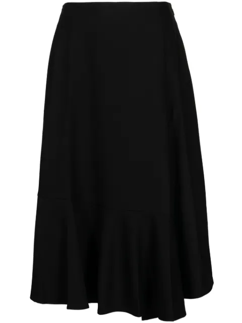 b+ab panelled gathered high-waisted skirt Black 3W212AS