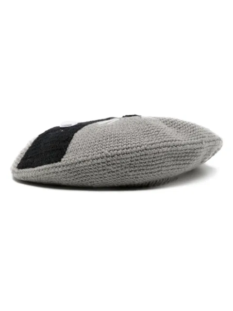BODE Racoon wool beret Grey MRF23KA022