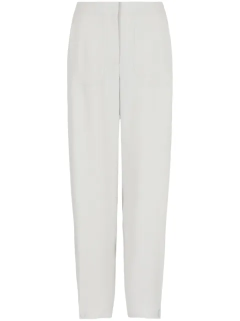 Giorgio Armani high-waisted tapered trousers White 4SHPP135T002M