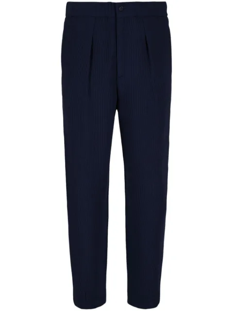 Giorgio Armani corduroy tapered-leg trousers Blue 4SGPP12LT003N