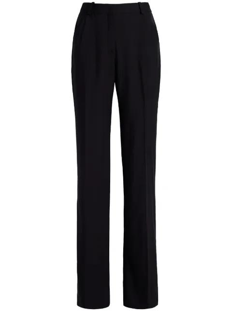 Another Tomorrow flared merino wool trousers Black A019PT003WV