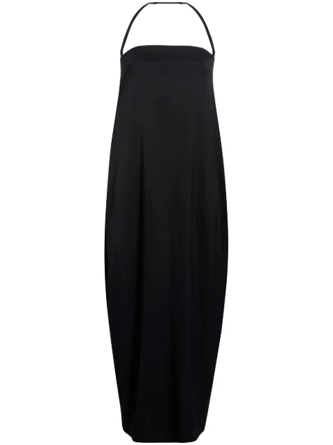 Another Tomorrow cocoon halterneck maxi dress Black A423DR049VI