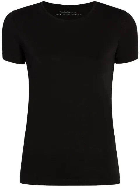 Another Tomorrow crew-neck organic cotton T-shirt Black A019CT004CO