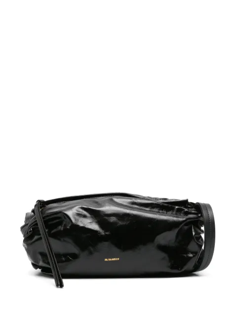 Jil Sander small logo-foil-print leather bag Black J07WG0065P6405