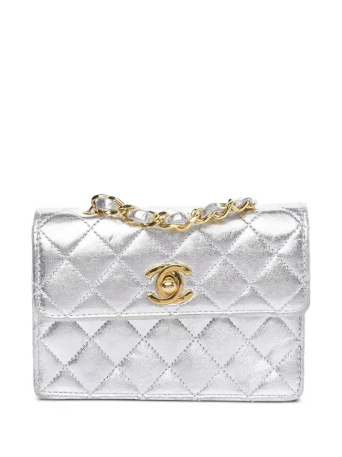CHANEL Pre-Owned 1990s Classic Flap mini shoulder bag Silver COCOMICROMINISILVER