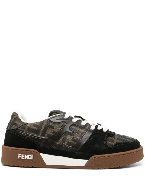 FENDI Zucca-monogram panelled sneakers Black 8E8470AQ6I