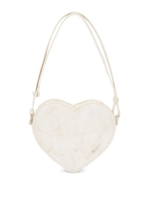 AMBUSH Heart leather shoulder bag White BWNN006S24LEA0020100