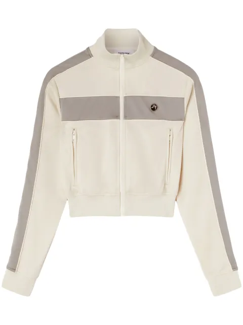 AMBUSH zip-up striped sweatshirt Neutrals BWBD001S24JER0013109