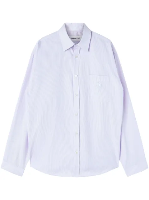 AMBUSH armhole cotton shirt Blue BMGE002S24FAB0024400