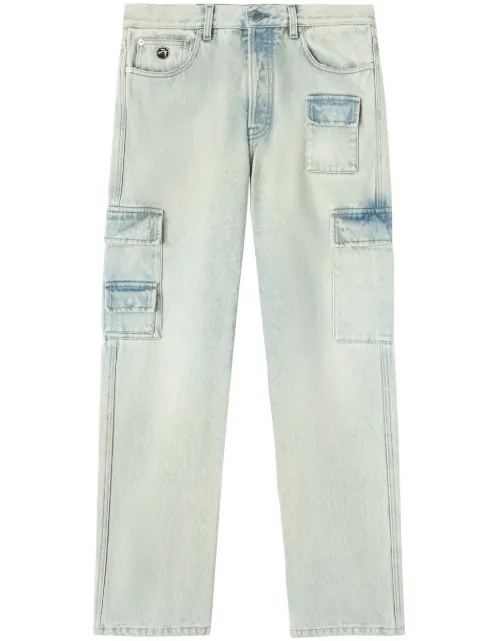 AMBUSH straight-leg cargo jeans Blue BMYB002S24DEN0024200