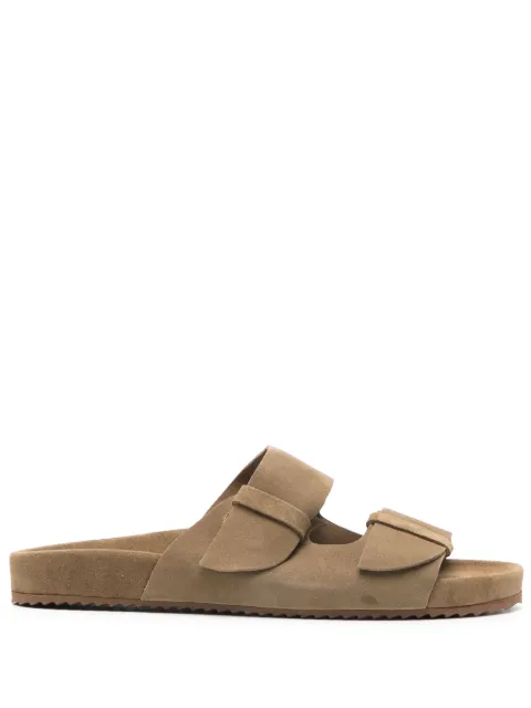 Ancient Greek Sandals Diogenis slides Green DIOGENISCROSTA
