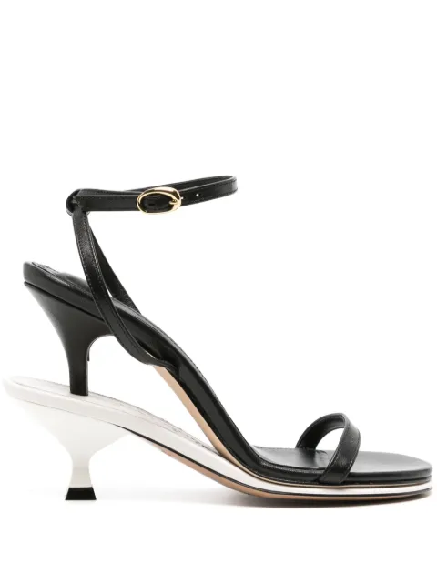 Jacquemus Les Doubles 100mm sandals Black 241FO1414303