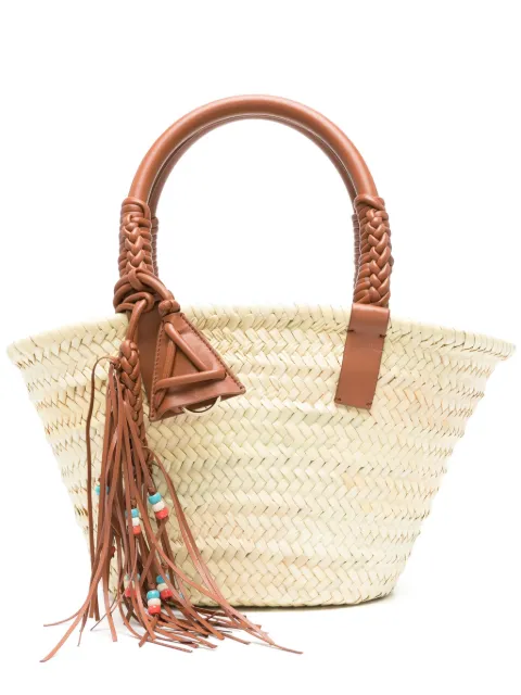 Alanui small Icon Palm Leaf tote bag Neutrals LWNA009R24MAT0016160