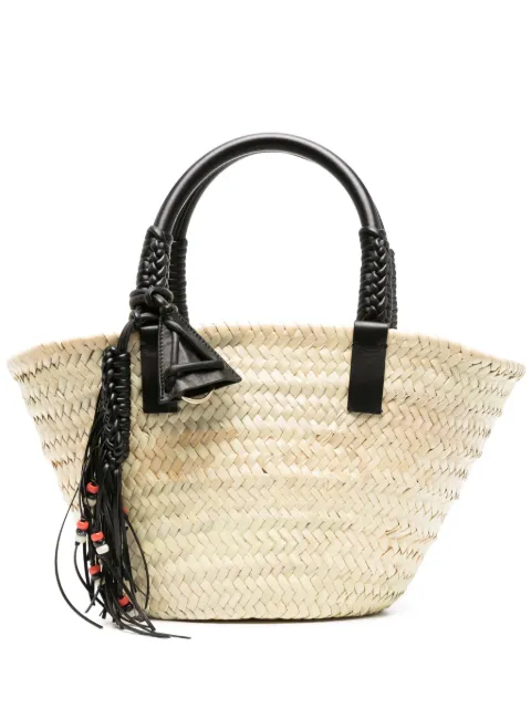 Alanui small Icon Palm Leaf tote bag Neutrals LWNA009R24MAT0016110
