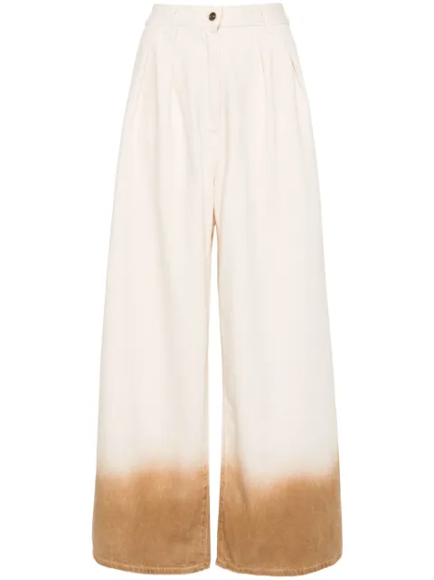 Alanui Bright Hues wide-leg jeans Neutrals LWYB003R24DEN0020360