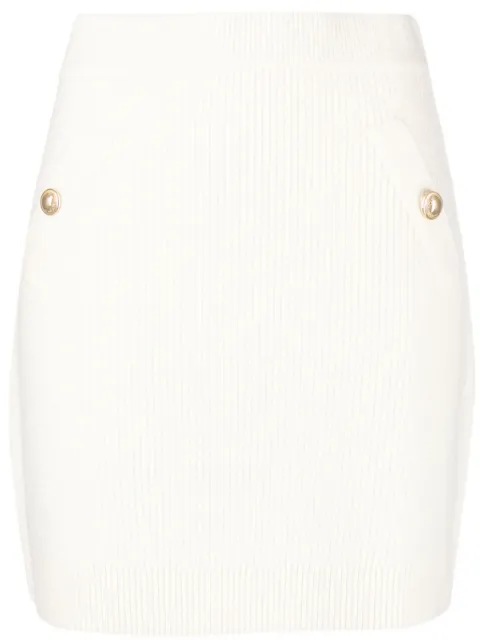 Michael Michael Kors high-waisted ribbed skirt Neutrals MH370BD6V1