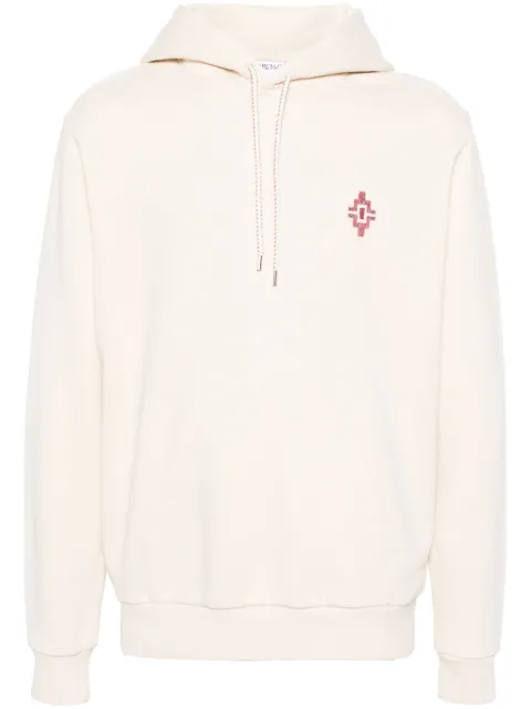 COUNTY OF MILAN Graffiti Cross cotton hoodie Neutrals CMBB007S24FLE0040C84