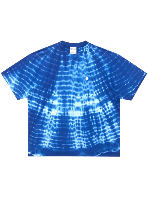 COUNTY OF MILAN AOP Soundwaves-print T-shirt Blue CMAA054S24JER0044501