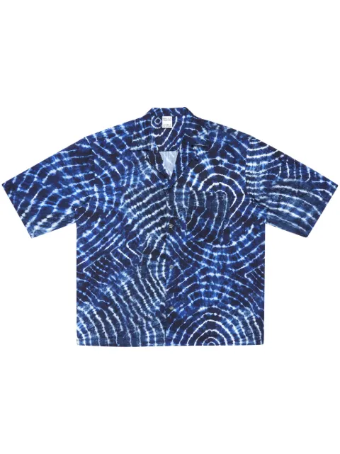 COUNTY OF MILAN AOP Soundwaves-print shirt Blue CMGG001S24FAB0014501