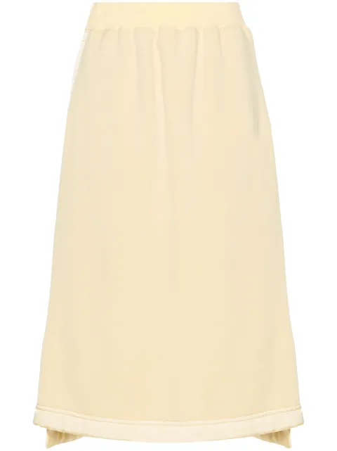 Jil Sander virgin wool-blend midi skirt Yellow J40MA0121J20080