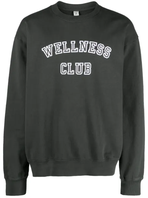 Sporty & Rich Wellness Club cotton sweatshirt Grey CRAW237FB