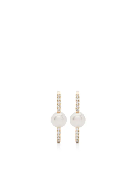 Mizuki 18kt yellow gold Akoya pearl and diamond earrings Gold PE11Y