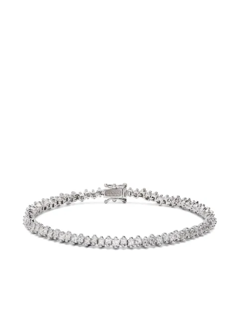 Suzanne Kalan 18kt white gold Princess Midi diamond tennis bracelet White AKB525WG
