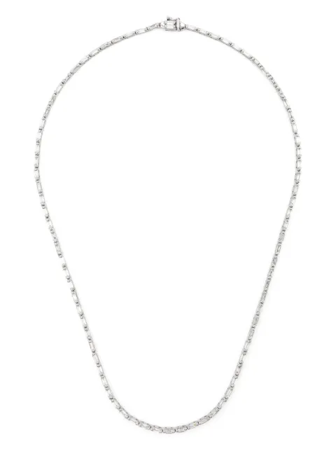 Suzanne Kalan 18kt white gold Linear diamond tennis necklace Silver BAP694DWG