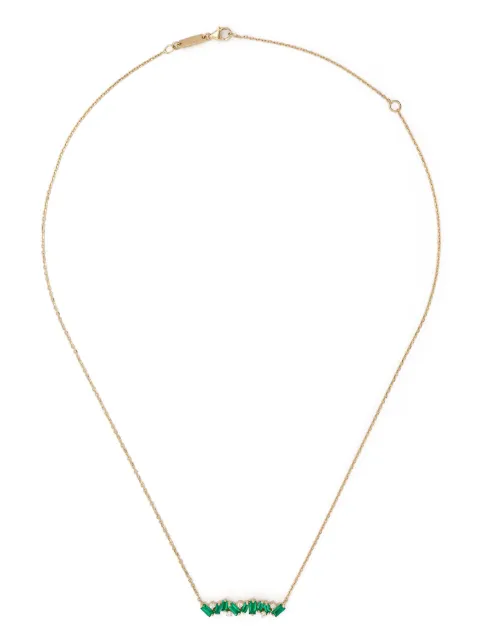 Suzanne Kalan 18kt yellow gold Frenzy emerald and diamond necklace Gold BAP451YG