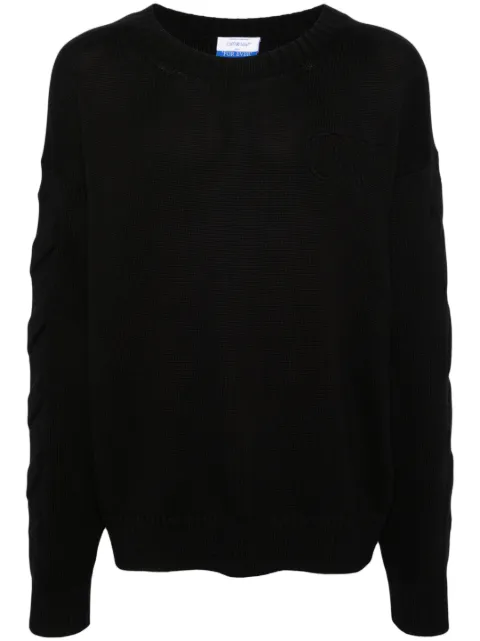Off-White 3D Diag ribbed-knit jumper Black OMHE151C99KNI0011010