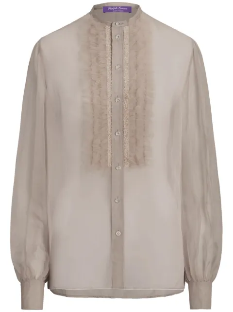 Ralph Lauren Collection silk-blend shirt Neutrals 290943548001