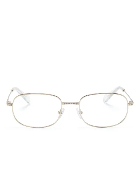 Swarovski Eyewear crystal-embellished oval-frame glasses Gold SK1005