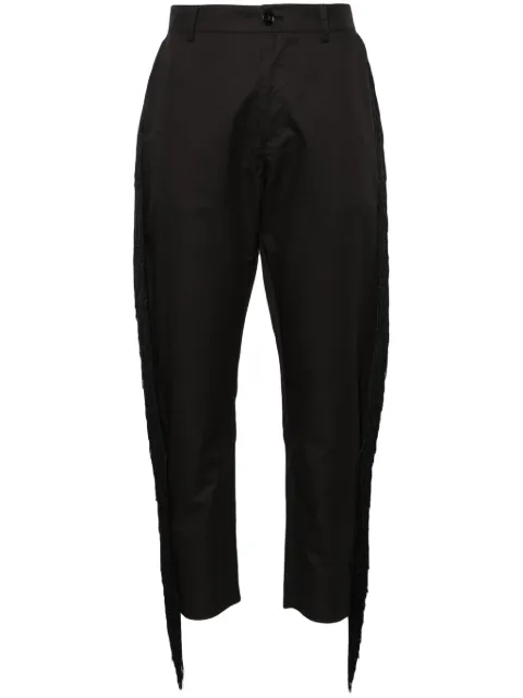 PINKO fringed straight-leg trousers Black 103619A1XFZ99
