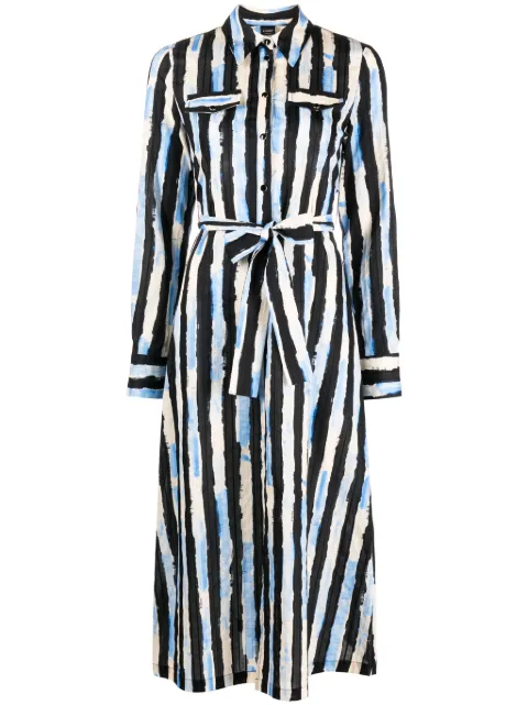 PINKO Assente striped cotton shirtdress Blue 100909A1UKDZE