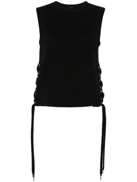 PINKO sleeveless cotton top Black 103574A1UAZ99