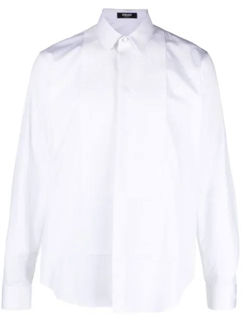 Versace embroidered cotton-poplin evening shirt White 10139201A09790