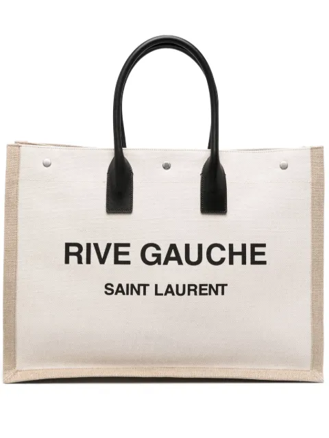 Saint Laurent Rive Gauche cotton tote bag Neutrals 509415FAAVU