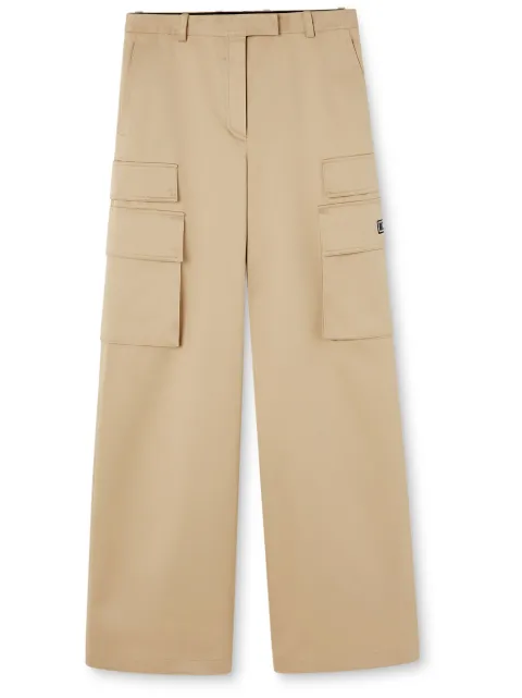 Versace high-waist wide-leg trousers Neutrals 10136401A01718
