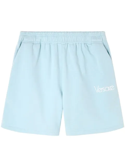 Versace 1979 Re-Edition embroidered track shorts Blue 10143011A10157