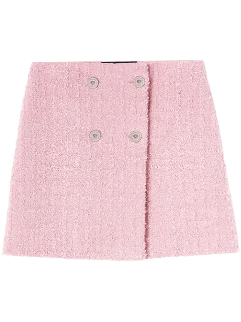 Versace tweed high-waist skirt Pink 10134711A10096