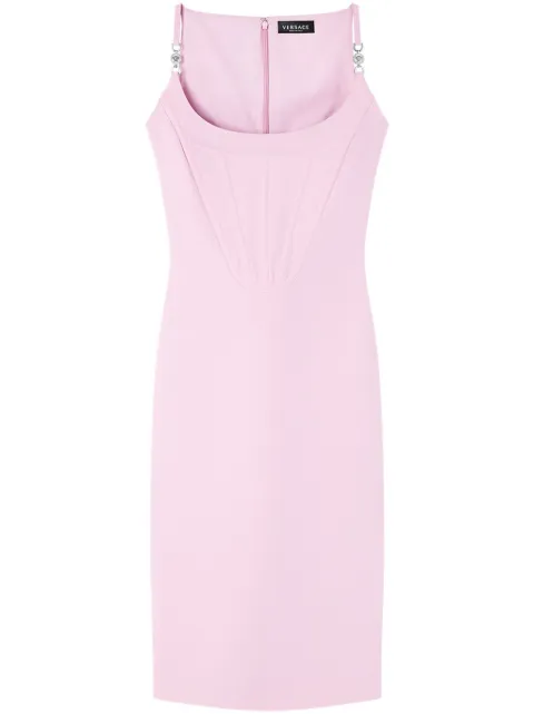 Versace corset-style crepe midi dress Pink 10132131A00540
