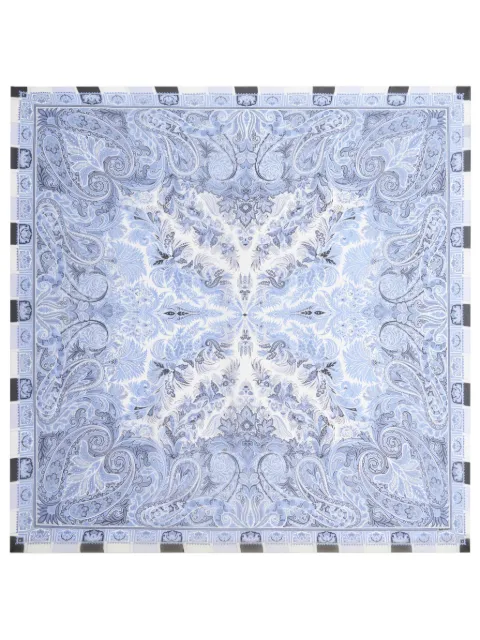 ETRO paisley-print silk scarf Blue WAYA0001AS254