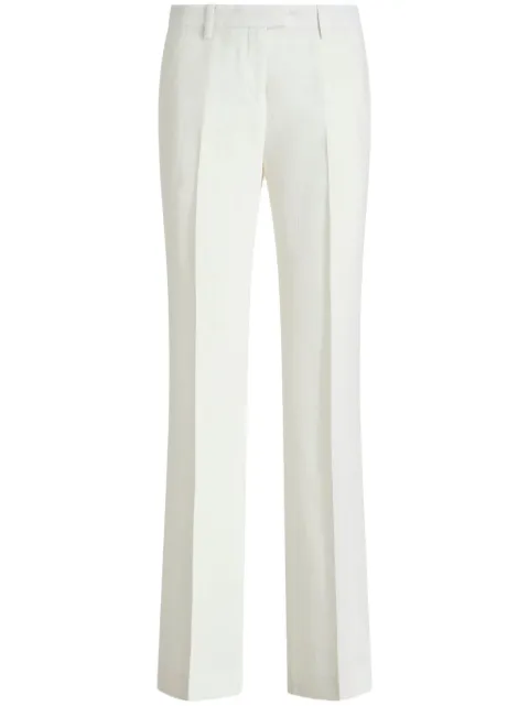 ETRO slub-texture tailored trousers White WREA000199TUDH4