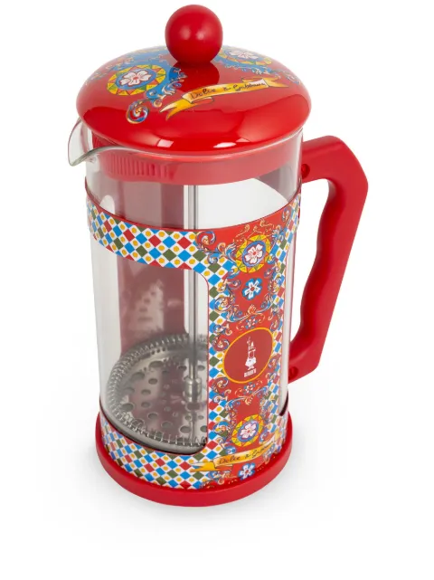 Dolce & Gabbana x Bialetti Carretto-print French coffee press Red TCCE26TCAFE