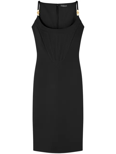 Versace Medusa-strap corset-style dress Black 10132131A02395