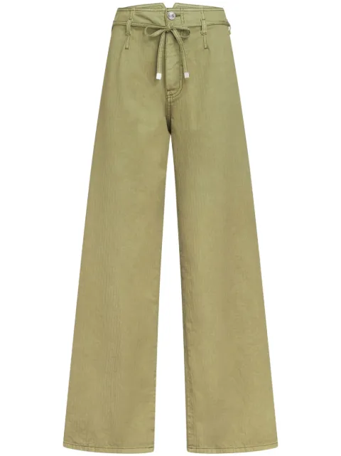 ETRO Pegaso-embroidered wide-leg jeans Green WRNB0006AC169