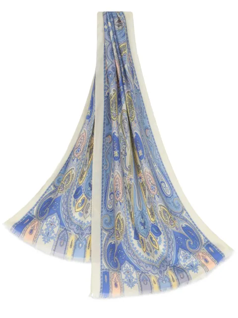 ETRO paisley-print wraparound scarf Blue WATA0005AV260