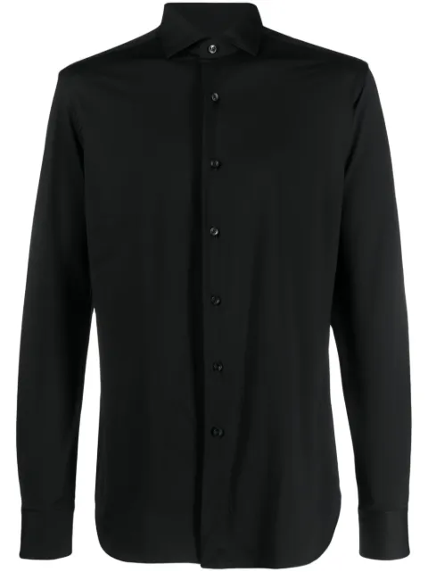 Xacus long-sleeve button-up shirt Black 11460ACT558ML