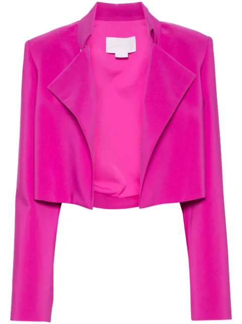 Genny crystal-embellished-buttons cropped blazer Pink 76AAS921N0115