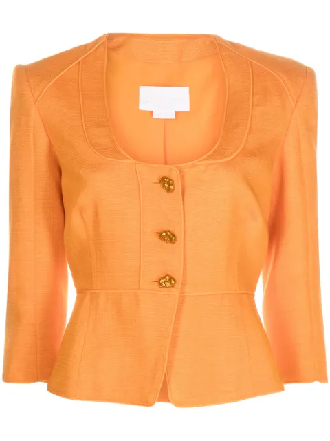Genny U-neck twill blazer Orange 76AAQ505N0316